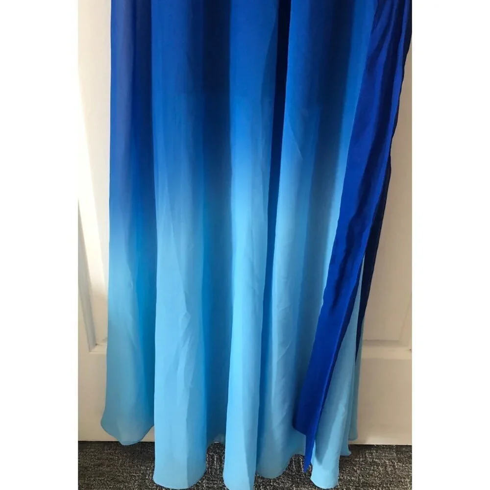 Women's Premier Amour Blue Ombre Sleeveless Maxi Dress Size 4 - Picture 9 of 15